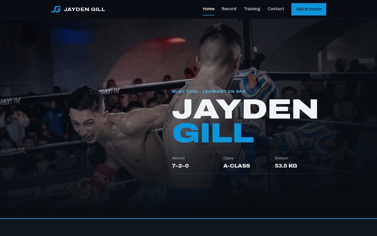 Jayden Gill website homepage